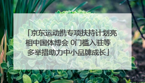 京东运动携专项扶持计划亮相中国体博会 0门槛入驻等多举措助力中小品牌成长
