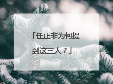 任正非为何提到这三人？