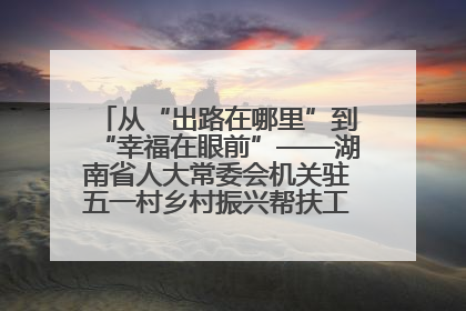 从“出路在哪里”到“幸福在眼前”——湖南省人大常委会机关驻五一村乡村振兴帮扶工作队书写振兴答卷