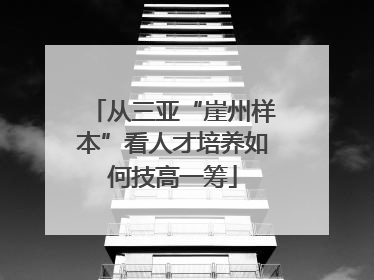 从三亚“崖州样本”看人才培养如何技高一筹