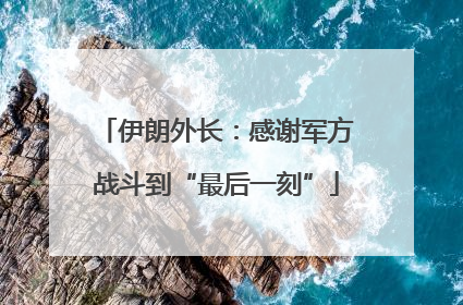 伊朗外长：感谢军方战斗到“最后一刻”