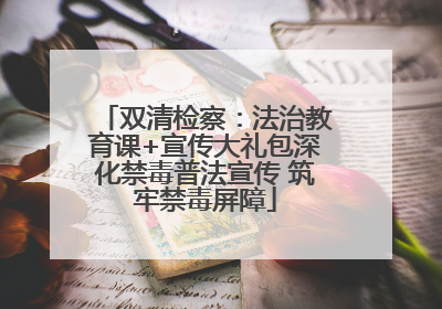 双清检察：法治教育课+宣传大礼包深化禁毒普法宣传 筑牢禁毒屏障