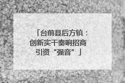 台前县后方镇：创新实干奏响招商引资“强音”