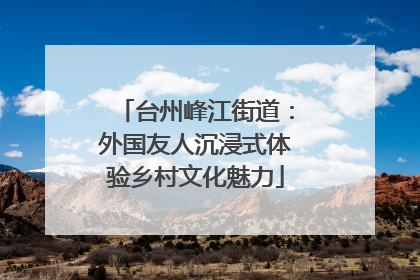 台州峰江街道：外国友人沉浸式体验乡村文化魅力