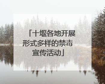 十堰各地开展形式多样的禁毒宣传活动