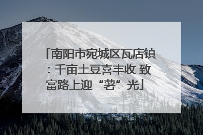 南阳市宛城区瓦店镇：千亩土豆喜丰收 致富路上迎“薯”光