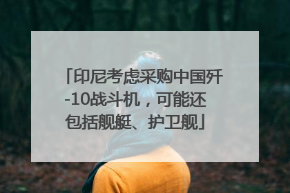 印尼考虑采购中国歼-10战斗机，可能还包括舰艇、护卫舰