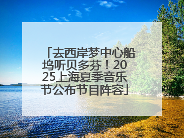 去西岸梦中心船坞听贝多芬！2025上海夏季音乐节公布节目阵容