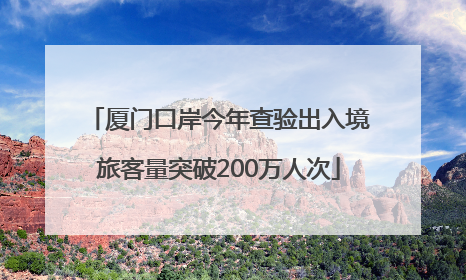 厦门口岸今年查验出入境旅客量突破200万人次