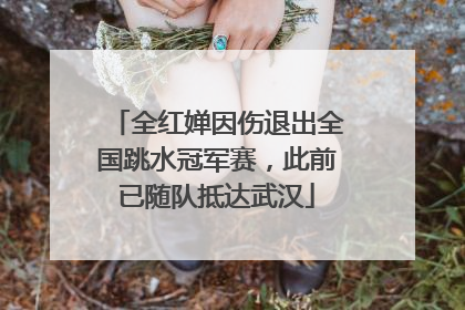 全红婵因伤退出全国跳水冠军赛，此前已随队抵达武汉