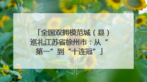 全国双拥模范城（县）巡礼江苏省徐州市：从“第一”到“十连冠”