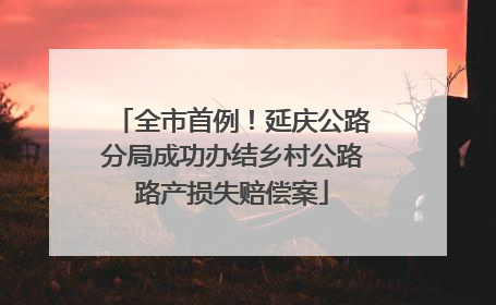 全市首例！延庆公路分局成功办结乡村公路路产损失赔偿案