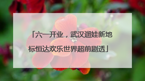六一开业，武汉遛娃新地标恒达欢乐世界超前剧透