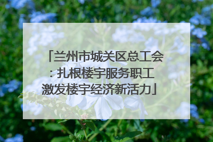 兰州市城关区总工会：扎根楼宇服务职工 激发楼宇经济新活力