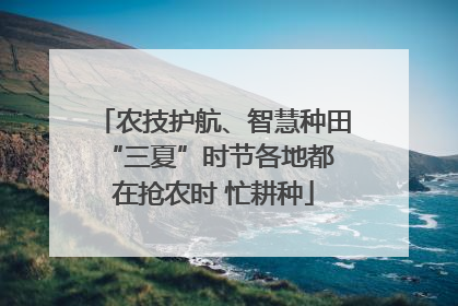 农技护航、智慧种田 “三夏”时节各地都在抢农时 忙耕种