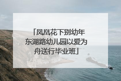 凤凰花下别幼年 东湖路幼儿园以爱为舟送行毕业班