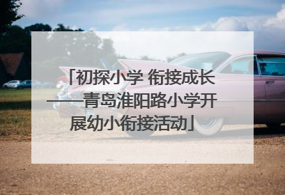 初探小学 衔接成长——青岛淮阳路小学开展幼小衔接活动