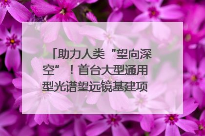 助力人类“望向深空”！首台大型通用型光谱望远镜基建项目破土动工