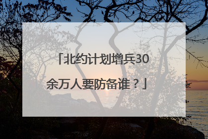 北约计划增兵30余万人要防备谁？