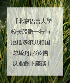 北京语言大学校长段鹏一行与厄瓜多尔共和国总统丹尼尔·诺沃亚阁下座谈