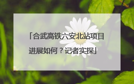 合武高铁六安北站项目进展如何？记者实探