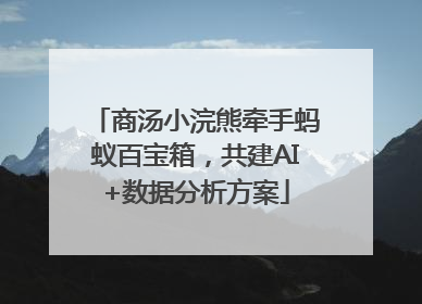 商汤小浣熊牵手蚂蚁百宝箱，共建AI+数据分析方案