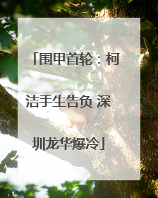 围甲首轮：柯洁手生告负 深圳龙华爆冷