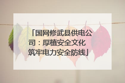 国网修武县供电公司：厚植安全文化 筑牢电力安全防线