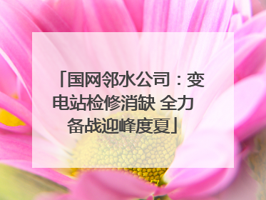国网邻水公司：变电站检修消缺 全力备战迎峰度夏