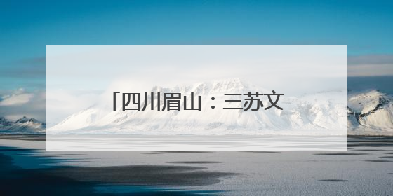 四川眉山：三苏文化从街巷走向世界