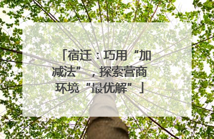 宿迁：巧用“加减法”，探索营商环境“最优解”