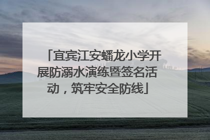 宜宾江安蟠龙小学开展防溺水演练暨签名活动，筑牢安全防线