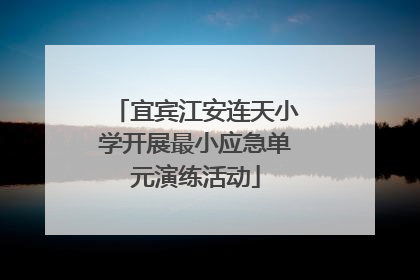 宜宾江安连天小学开展最小应急单元演练活动