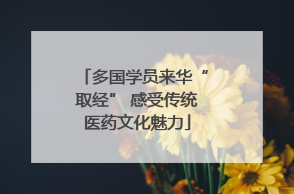 多国学员来华“取经” 感受传统医药文化魅力
