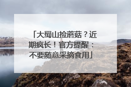大蜀山捡蘑菇？近期疯长！官方提醒：不要随意采摘食用
