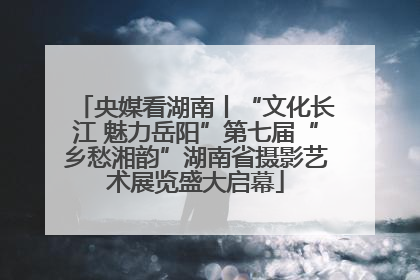央媒看湖南丨“文化长江 魅力岳阳”第七届“乡愁湘韵”湖南省摄影艺术展览盛大启幕