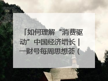 如何理解“消费驱动”中国经济增长｜一财号每周思想荟（第22期）