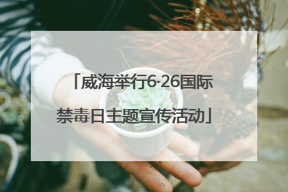 威海举行6·26国际禁毒日主题宣传活动