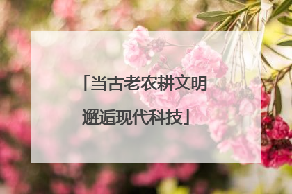 当古老农耕文明邂逅现代科技