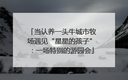 当认养一头牛城市牧场遇见“星星的孩子”：一场特别的游园会