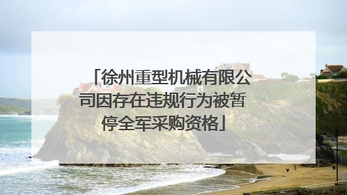 徐州重型机械有限公司因存在违规行为被暂停全军采购资格