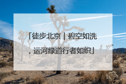 徒步北京｜碧空如洗，运河绿道行者如织