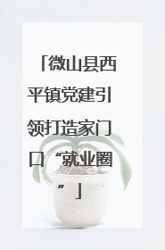 微山县西平镇党建引领打造家门口“就业圈”