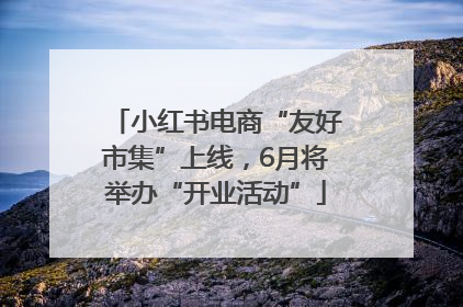 小红书电商“友好市集”上线，6月将举办“开业活动”