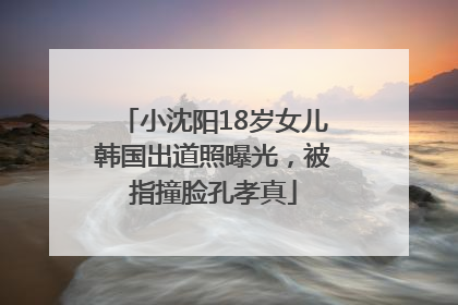 小沈阳18岁女儿韩国出道照曝光，被指撞脸孔孝真