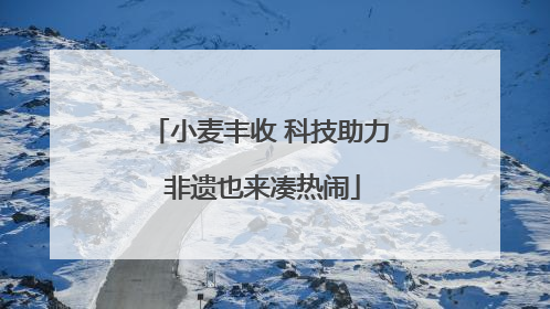 小麦丰收 科技助力 非遗也来凑热闹