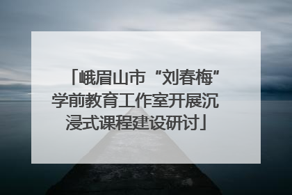 峨眉山市“刘春梅”学前教育工作室开展沉浸式课程建设研讨