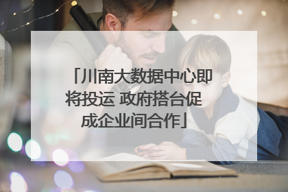 川南大数据中心即将投运 政府搭台促成企业间合作