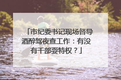 市纪委书记现场督导酒醉驾夜查工作：有没有干部耍特权？