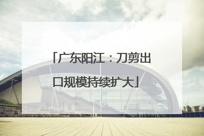 广东阳江：刀剪出口规模持续扩大